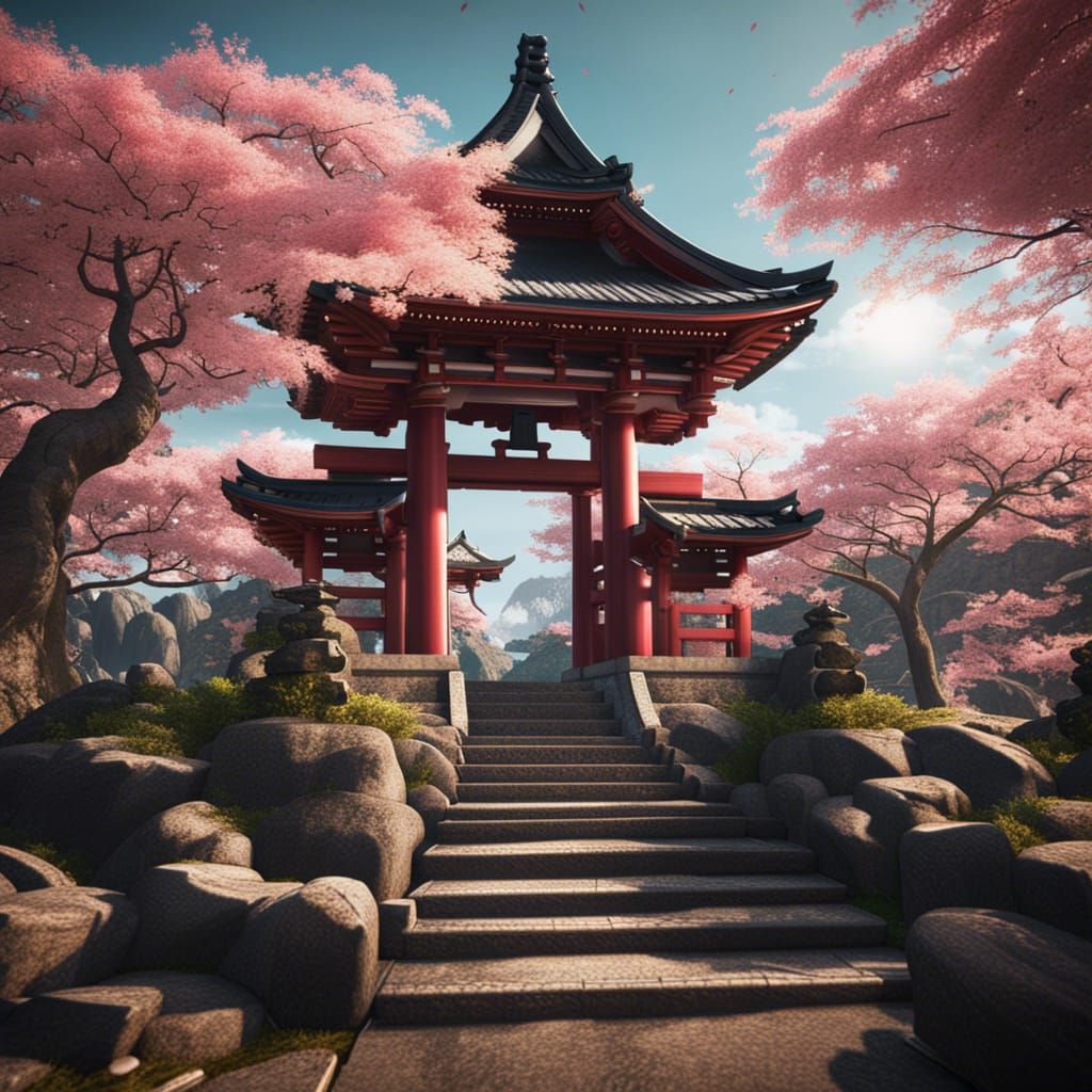 Torii Gate - AI Generated Artwork - NightCafe Creator