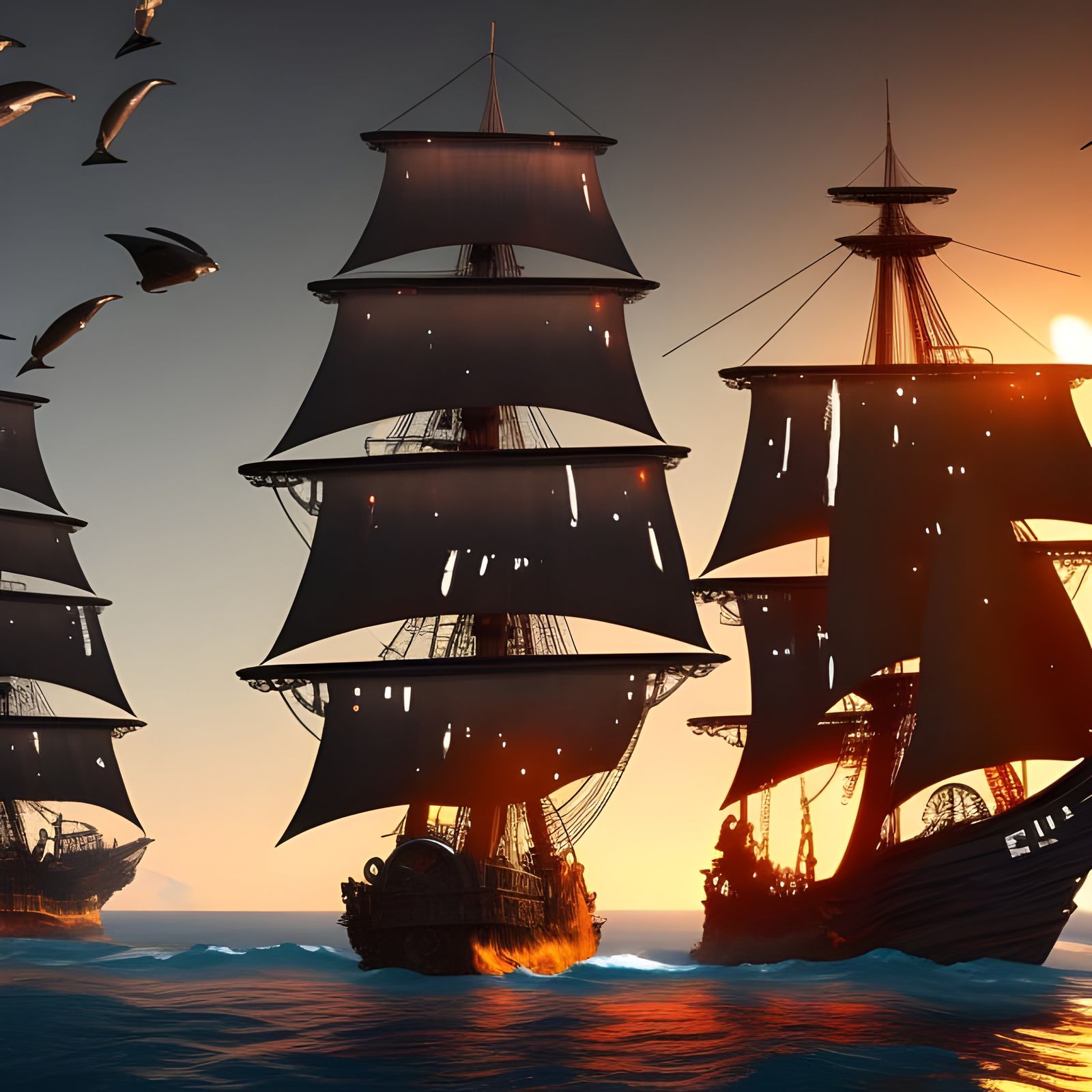 Sailing to infinity AI Generated Artwork NightCafe Creator