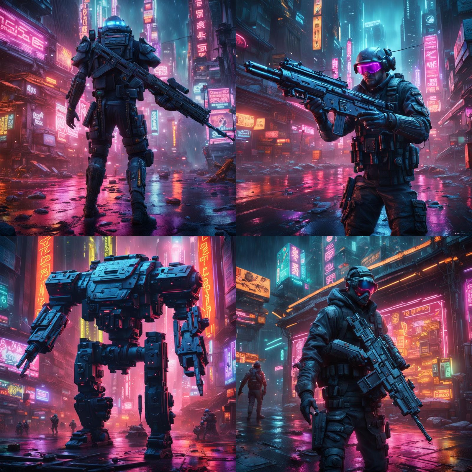 cyberpunk hidden cybernetic weapons expand from his arms to ...