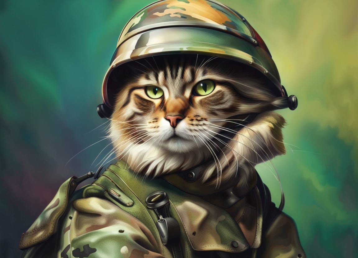 cat soldier - AI Generated Artwork - NightCafe Creator