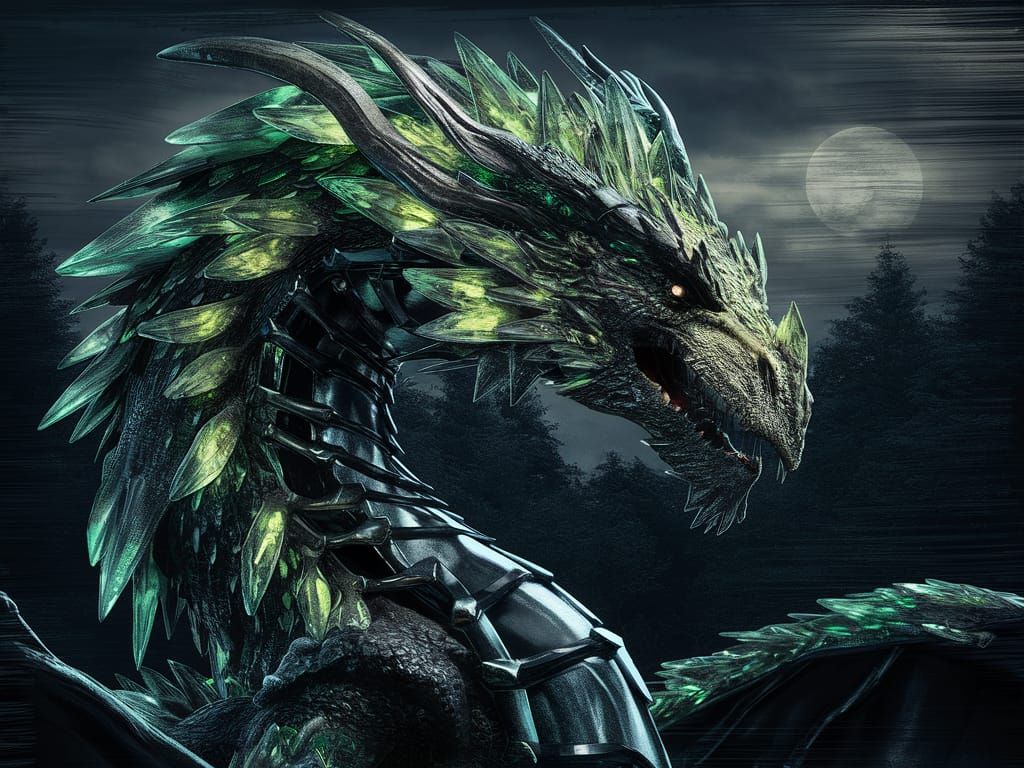 Bioluminescent Crystal dragon