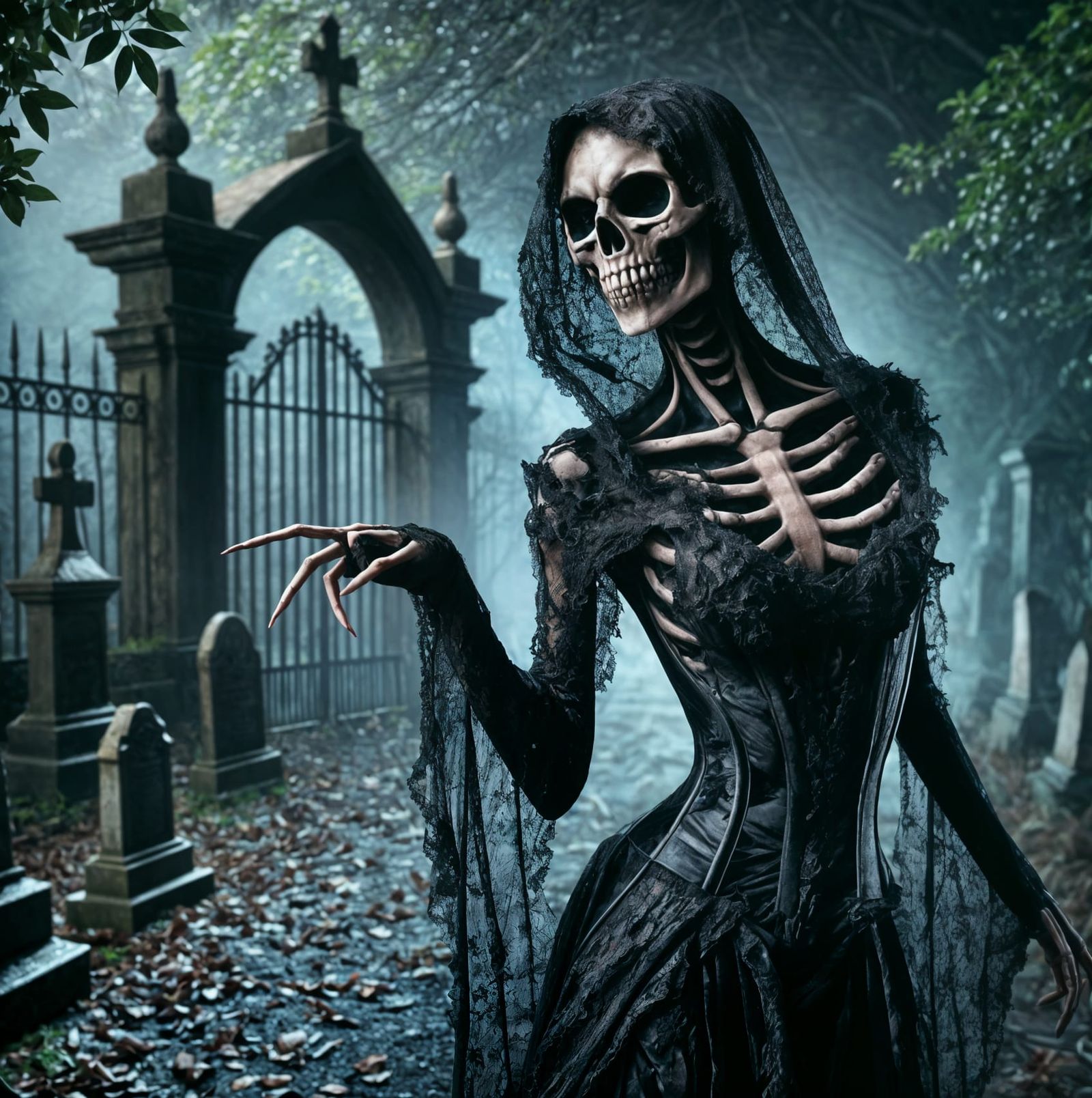 Grave Whispers: The Lady Beneath the Veil