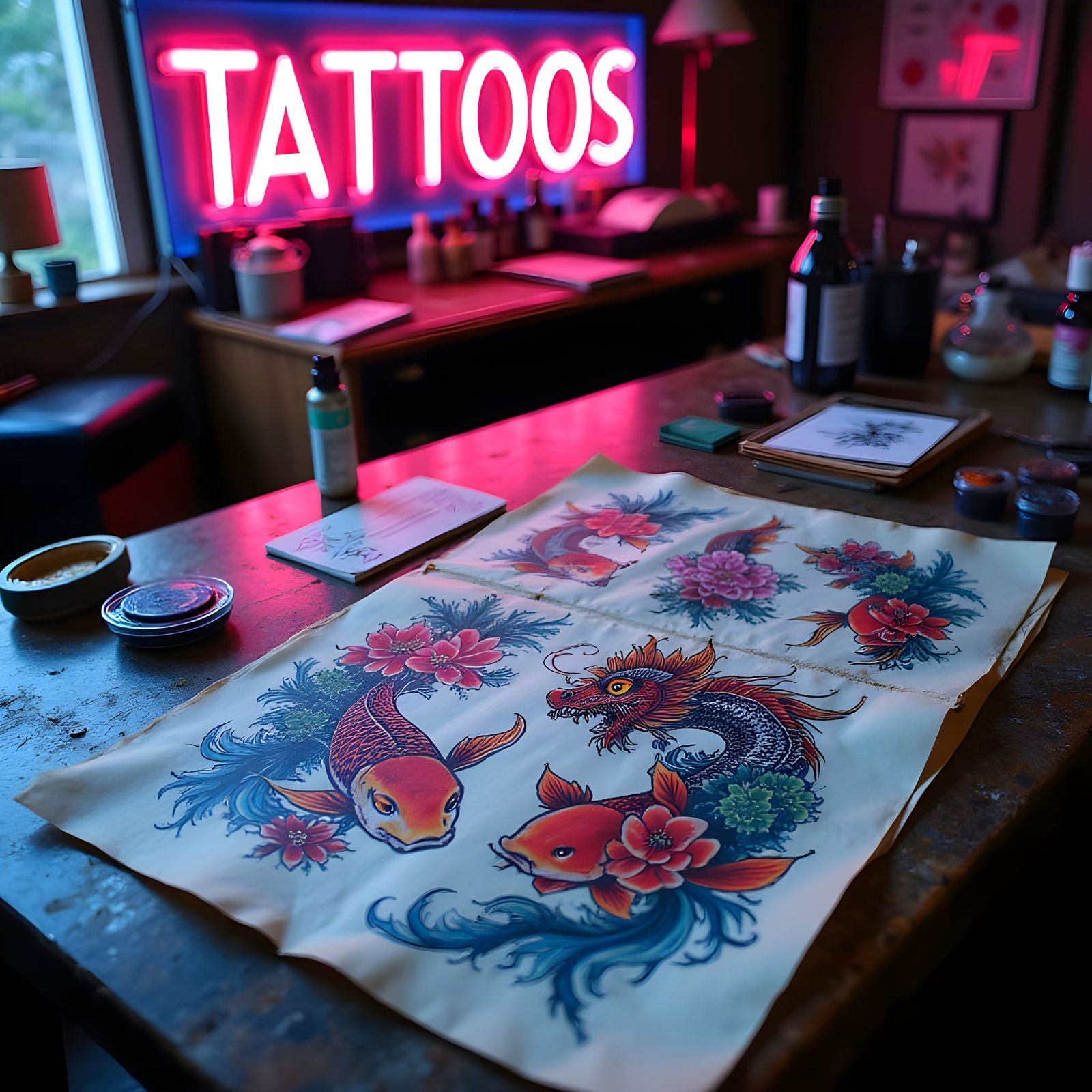 Daily Challenge #1014: Flash Tattoo Sheets  by @Pwatopus