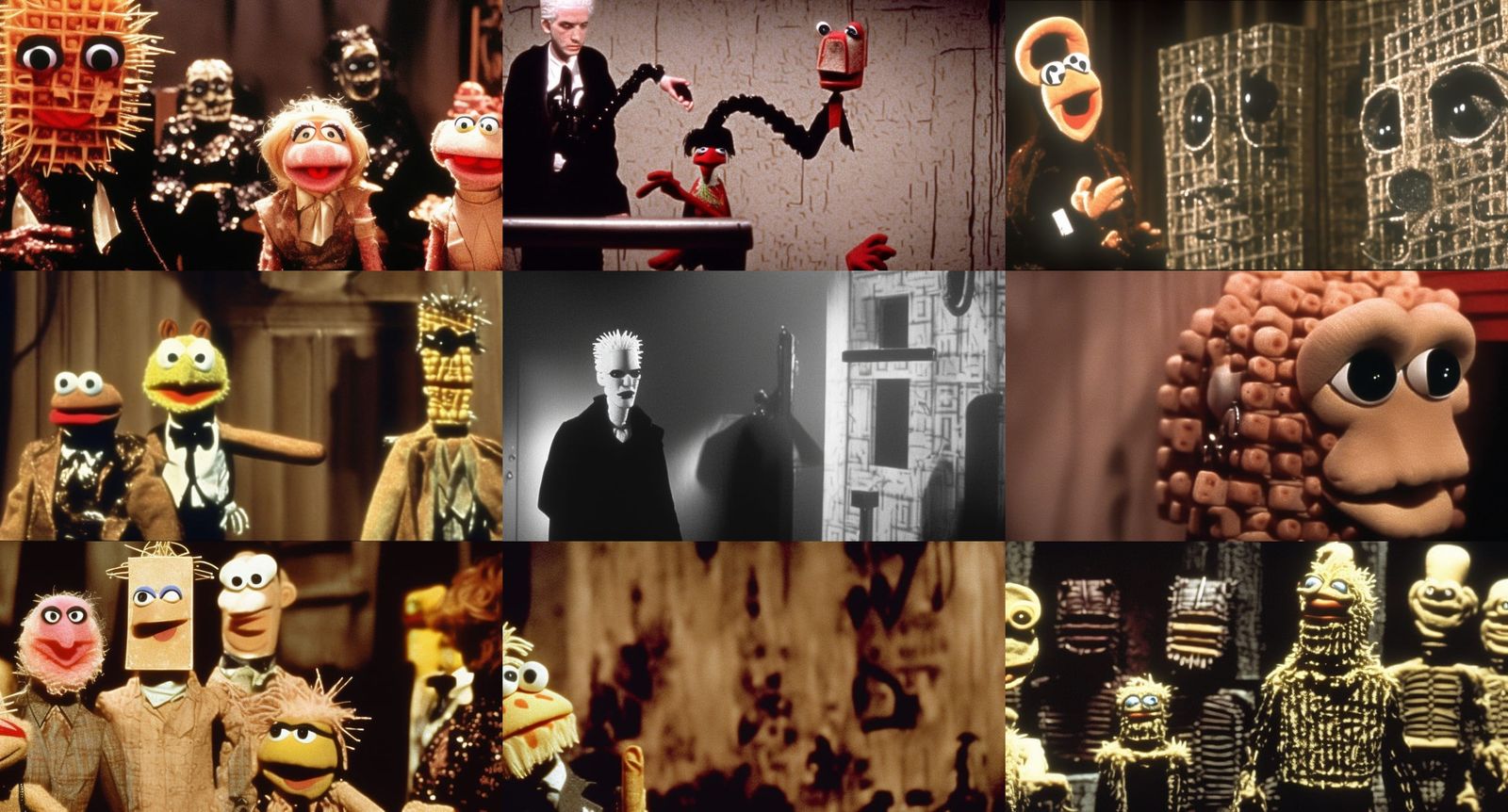 Film photography from scenes of Muppet hellraiser made by da...