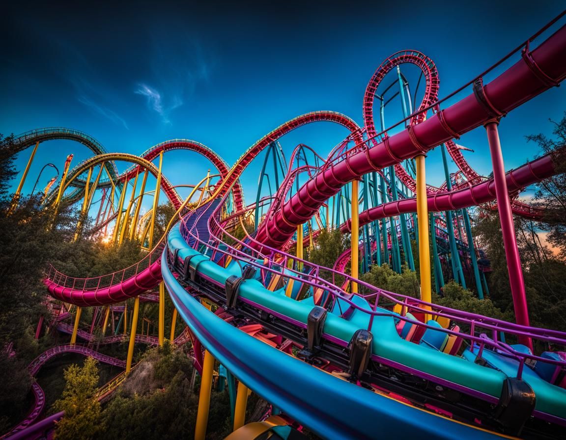 Roller Coaster AI Generated Artwork NightCafe Creator