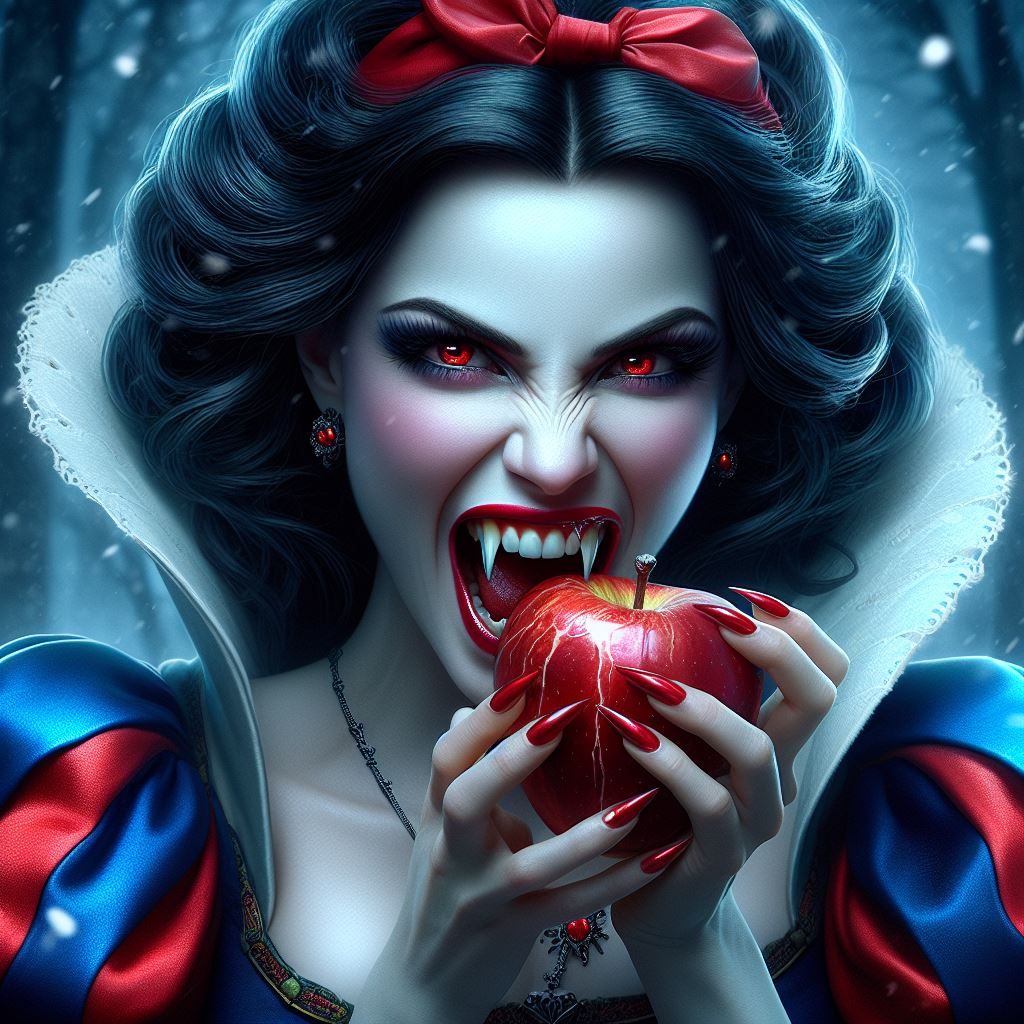Snow White about to claim her latest victim.