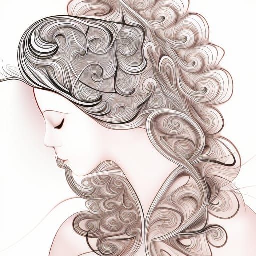abstract vector fractal, wave function, Zentangle, 3d shadin...