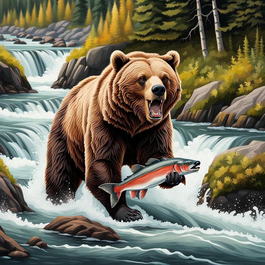 Salmon hunting   by @Joshua 