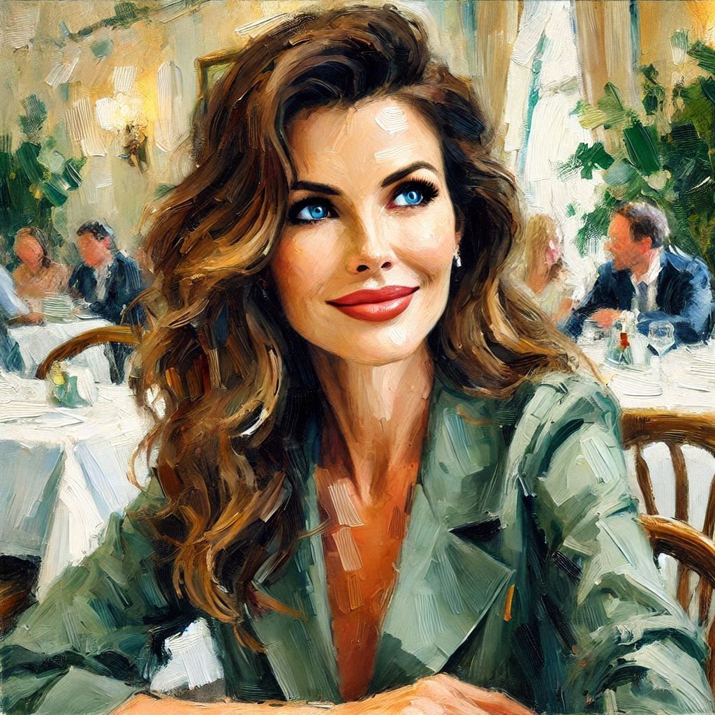 "Pretty Pizzaria Patron" Impasto Portrait