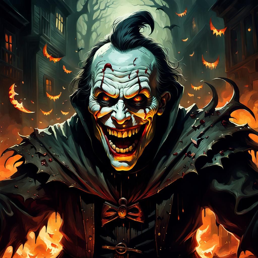 Clown in Hell - AI Generated Artwork - NightCafe Creator