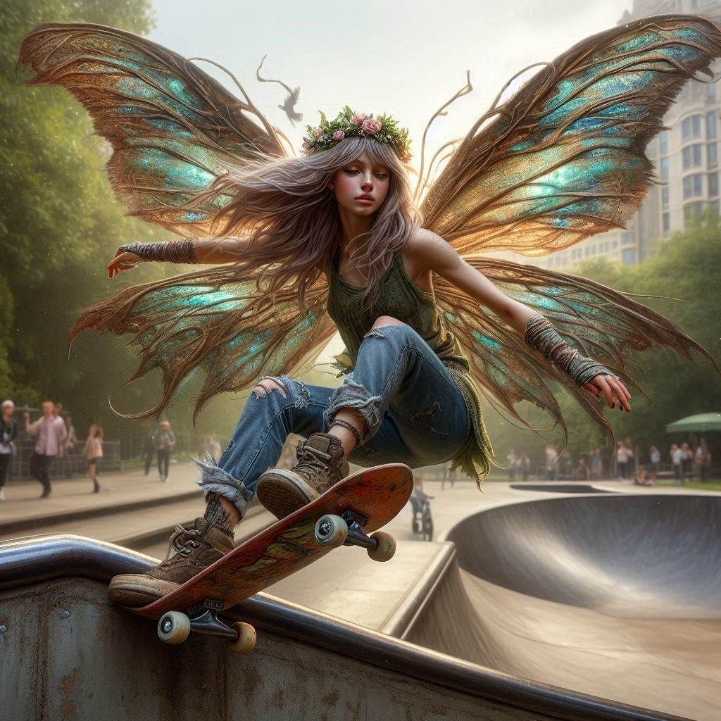 Fairy Skateboarder