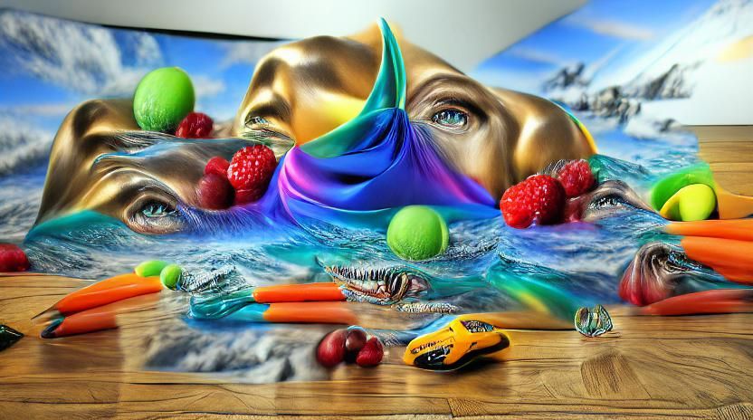 Ocean meets space.. and fruit i think?