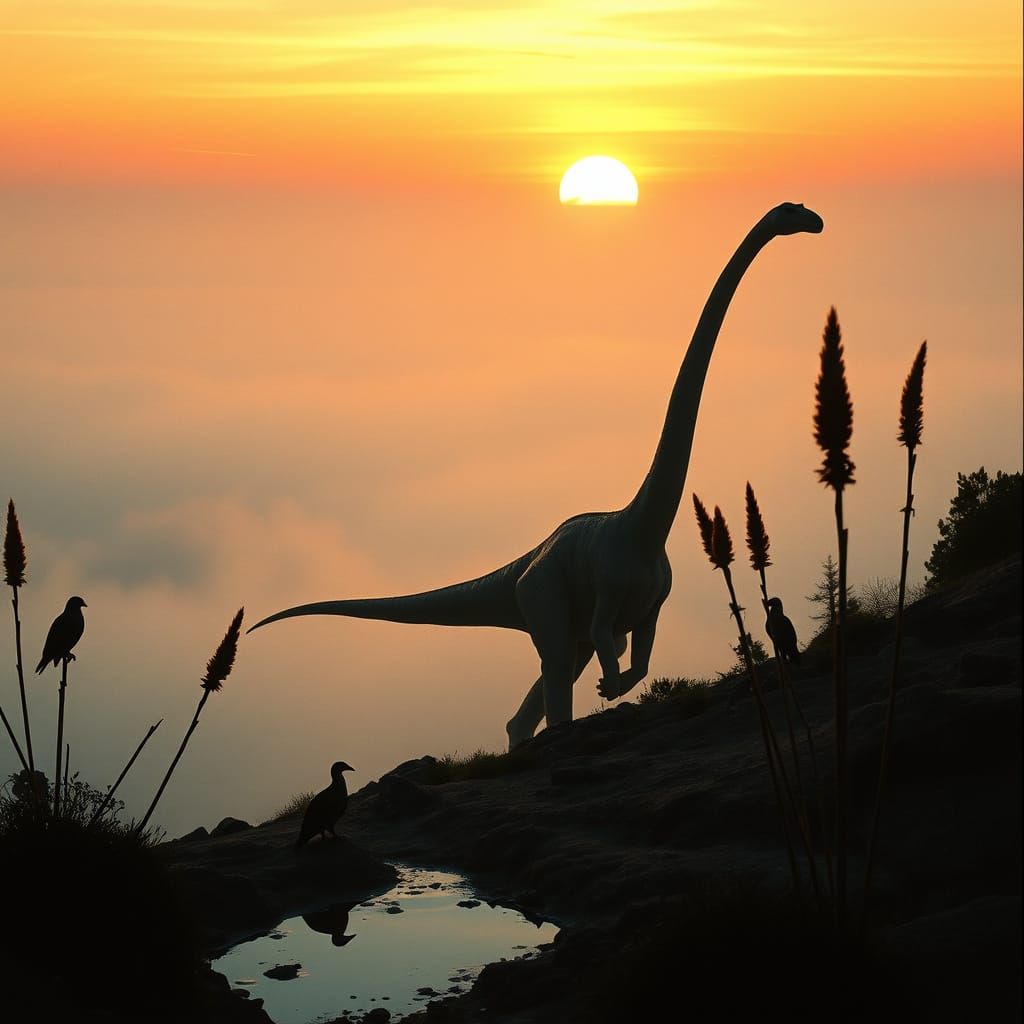 A towering brachiosaurus  by @Twiggles
