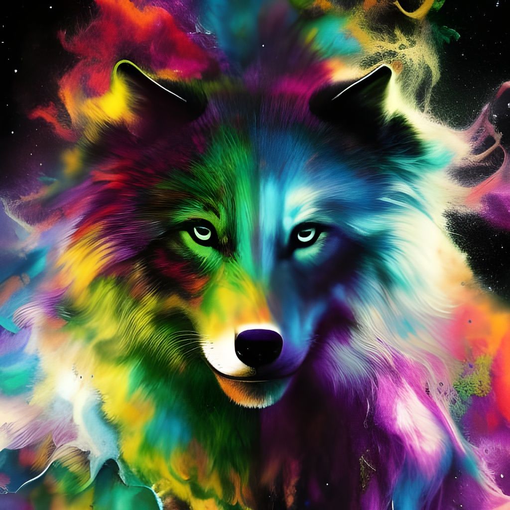 Astral Wolf - AI Generated Artwork - NightCafe Creator