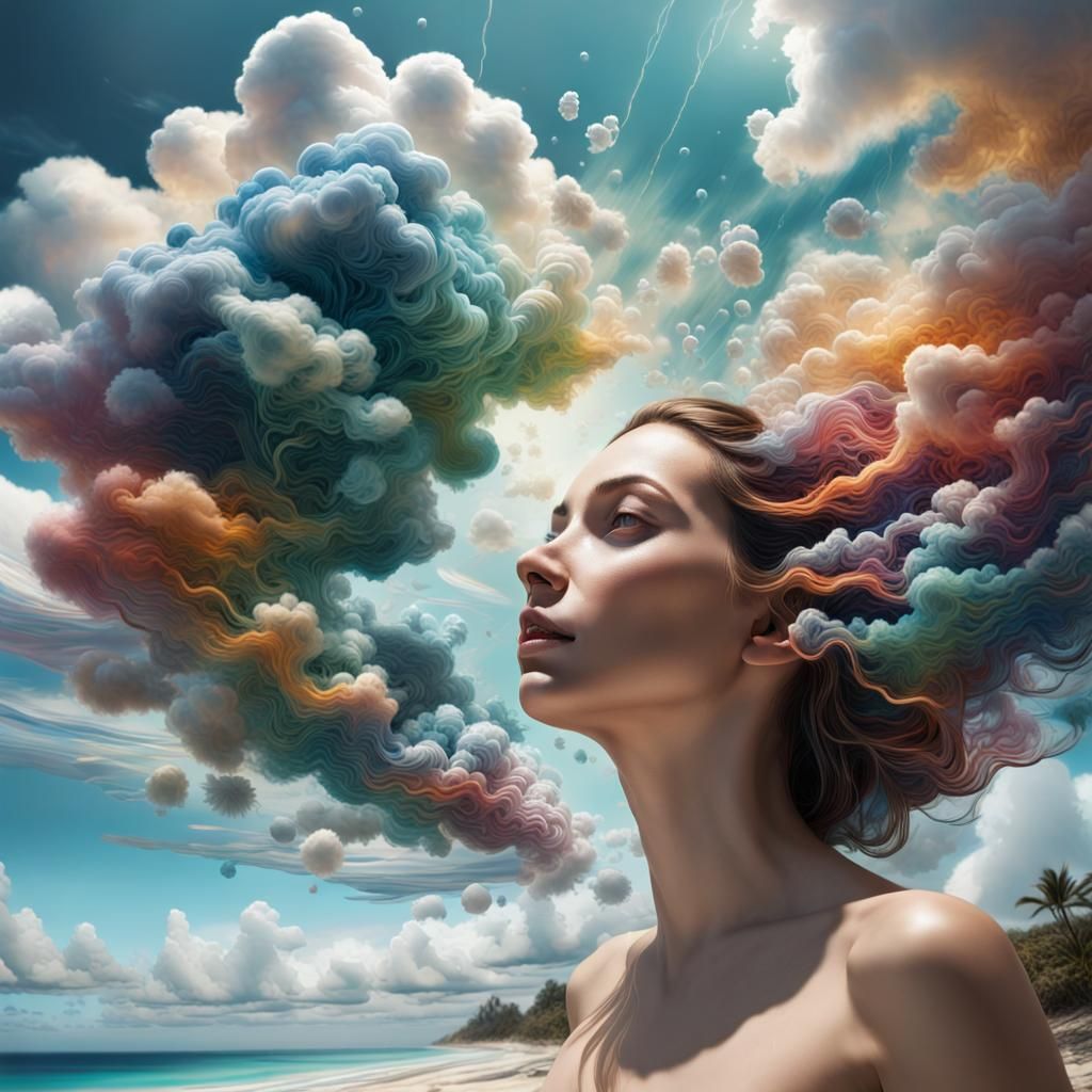 The Thinking Clouds. - AI Generated Artwork - NightCafe Creator