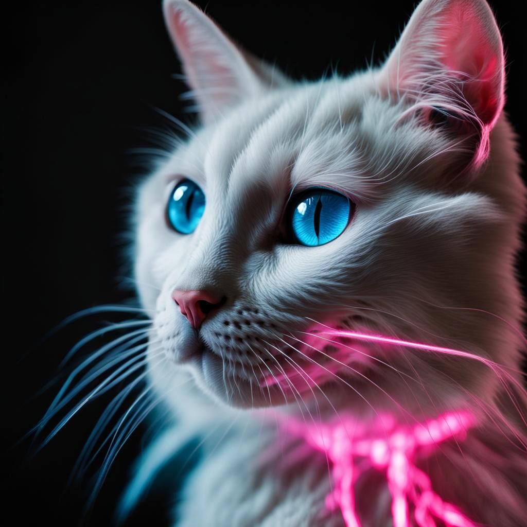 Cute white cat