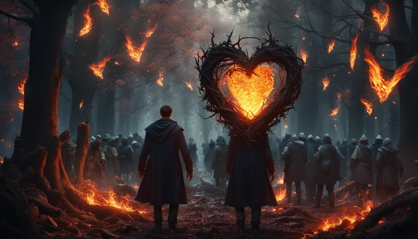 Пылающее Сердце Данко - AI Generated Artwork - NightCafe Creator