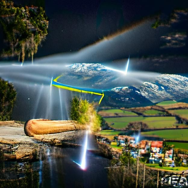 giant beam of light shooting out of the earth
