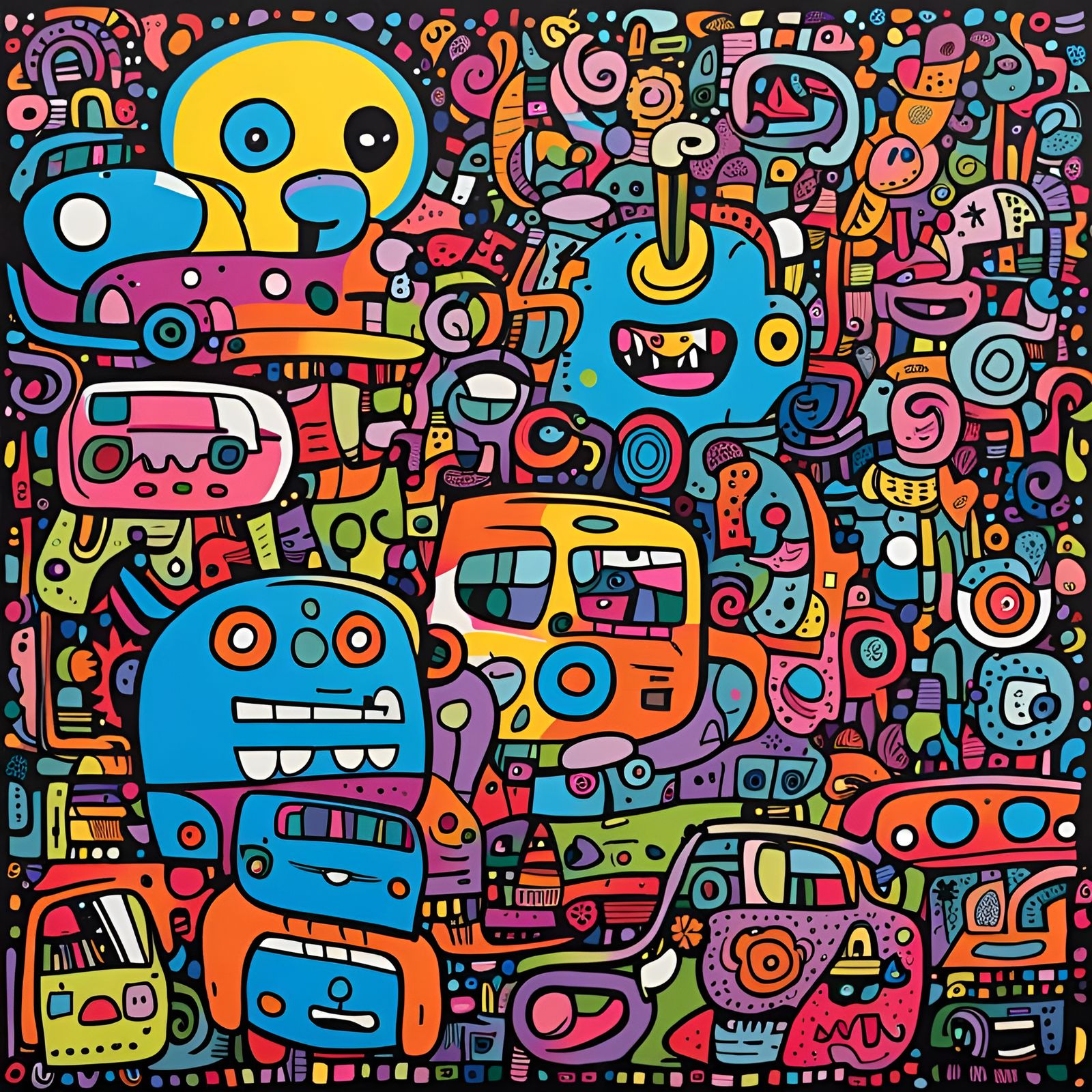 AI Generated Artwork Circuit Diagram
