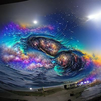 the sky reflecting the sea