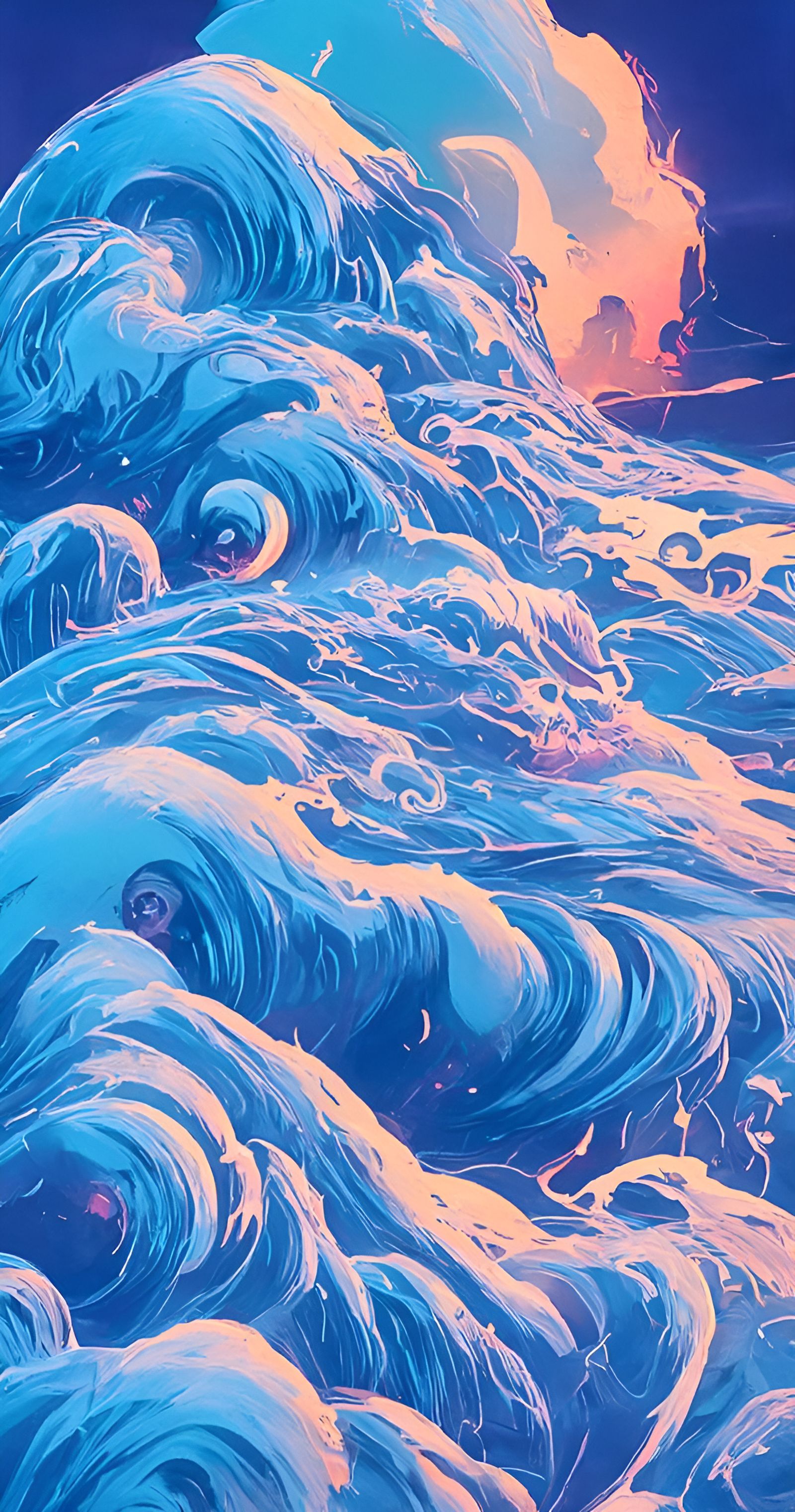 Wrathful Ocean Maelstrom: Digital Matte Illustration