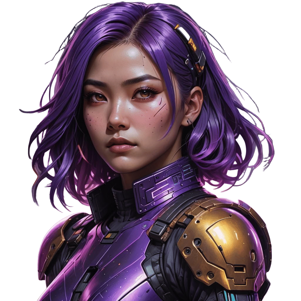 Asian Woman Portrait in Hyperdetailed Digital Art