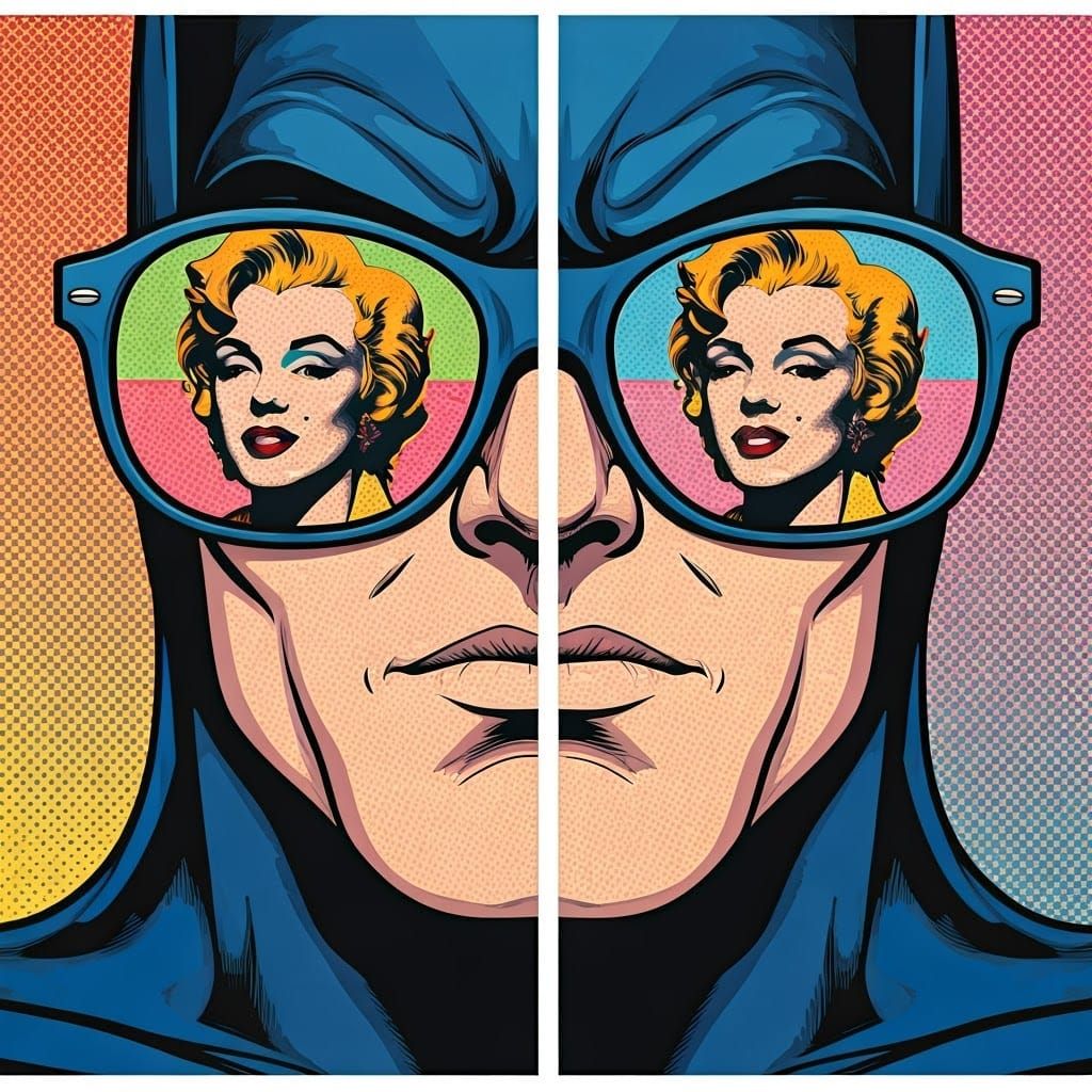 Pop Art Batman  by @Lilsilverfish