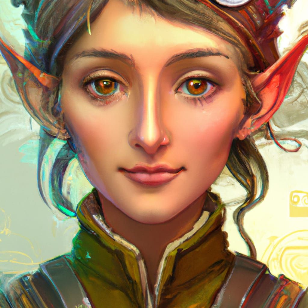 steam punk female elf head and shoulders portrait, 8k resolution ...