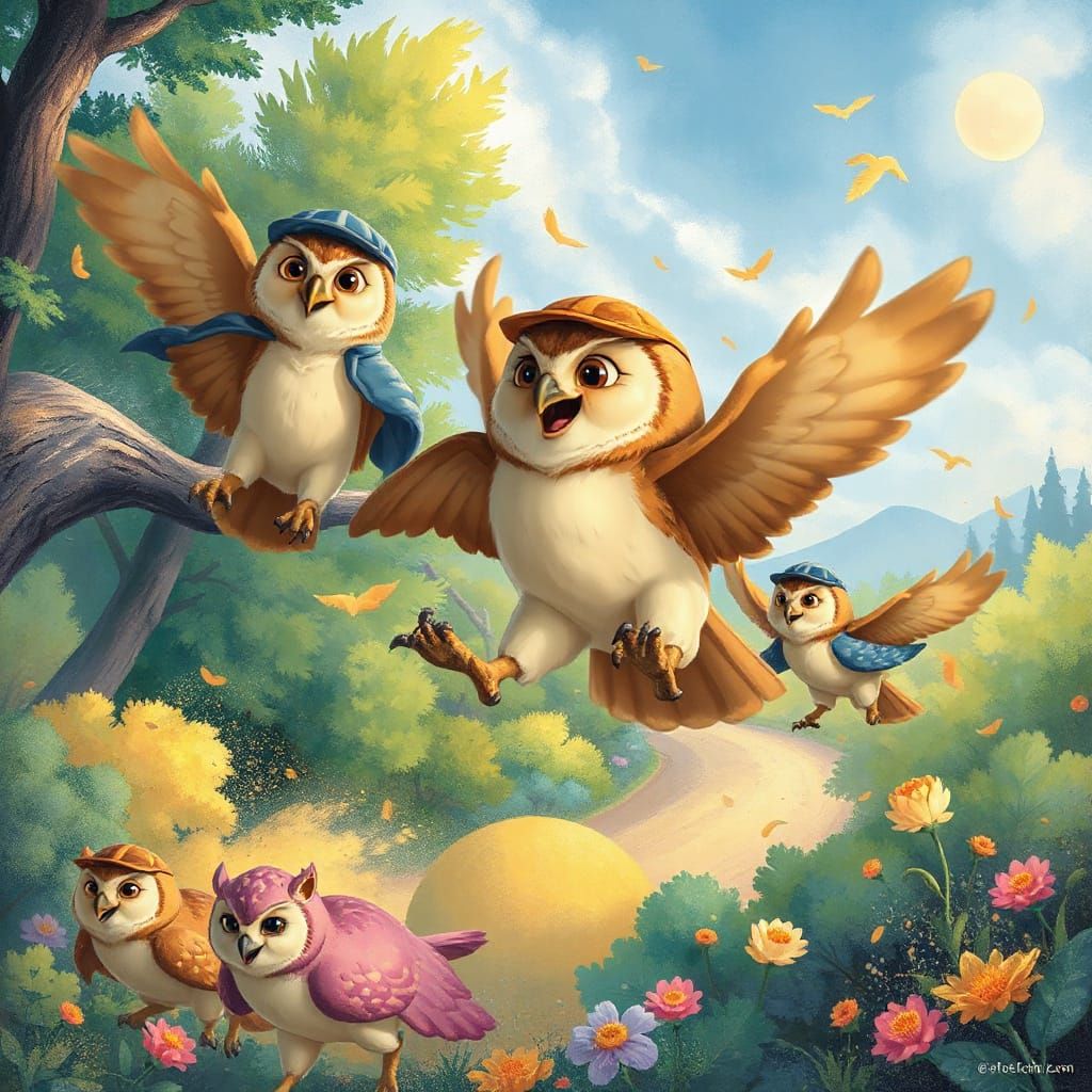 Happy Owls  by @Miriam Wolfdaughter