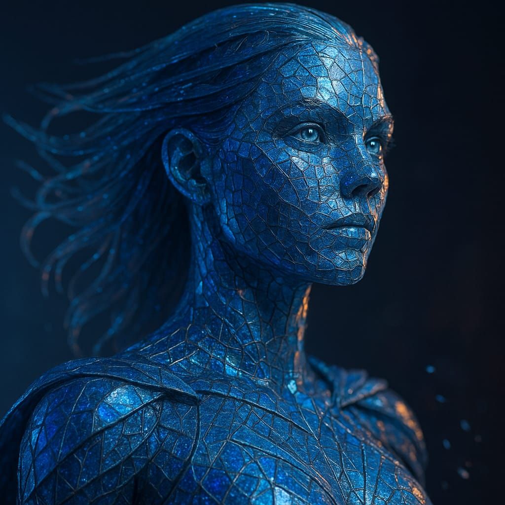 Glass shard superheroine