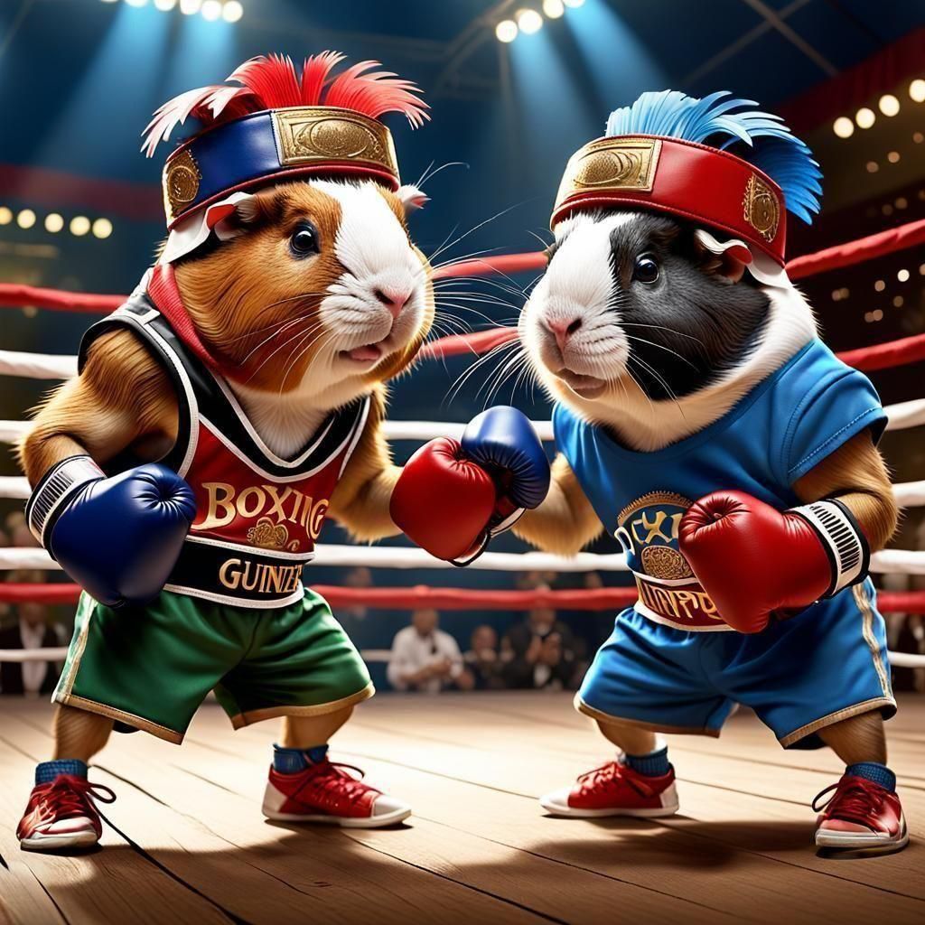 Animal Olympics - Boxing Guinea Pigs