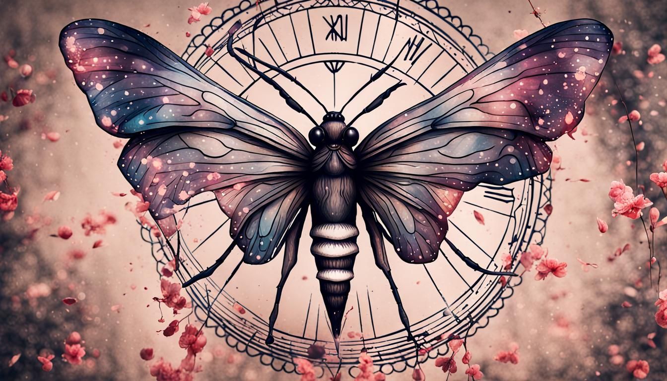 Skull and Butterfly: A Surreal Composition