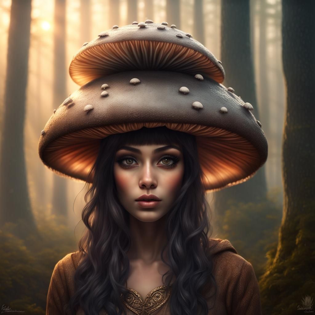 cute mushroom goddess.. AI Generated Artwork NightCafe Creator