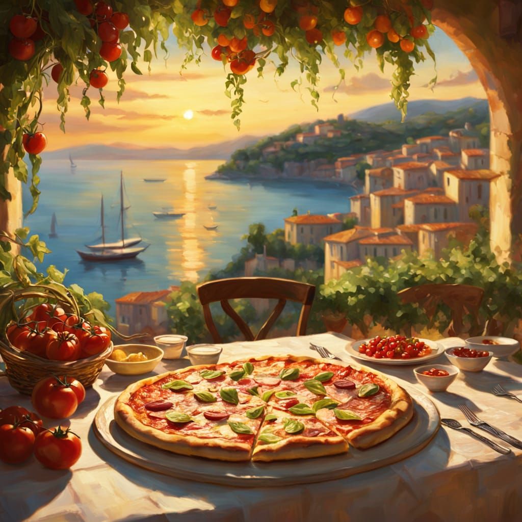 Pizza with a view  by @TravellerUK