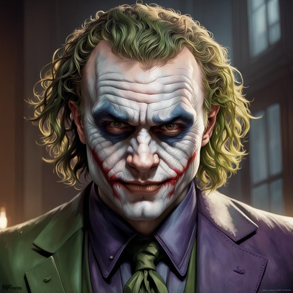 Heath ledger Joker  by @Sylph King Rain Phoenix Tilla 