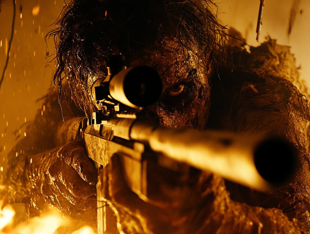 sniper in flames