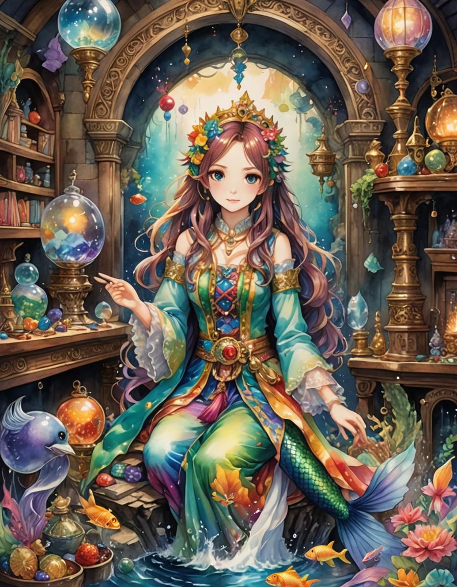 (intricately detailed Storybook Illustration, watercolor rai...