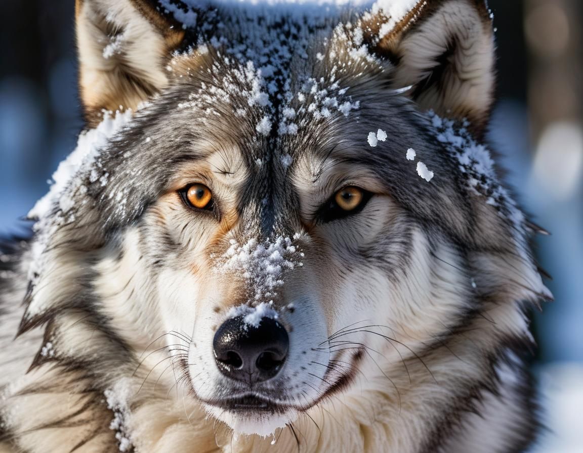 Wolf In Winter  by @Natalie Wellington