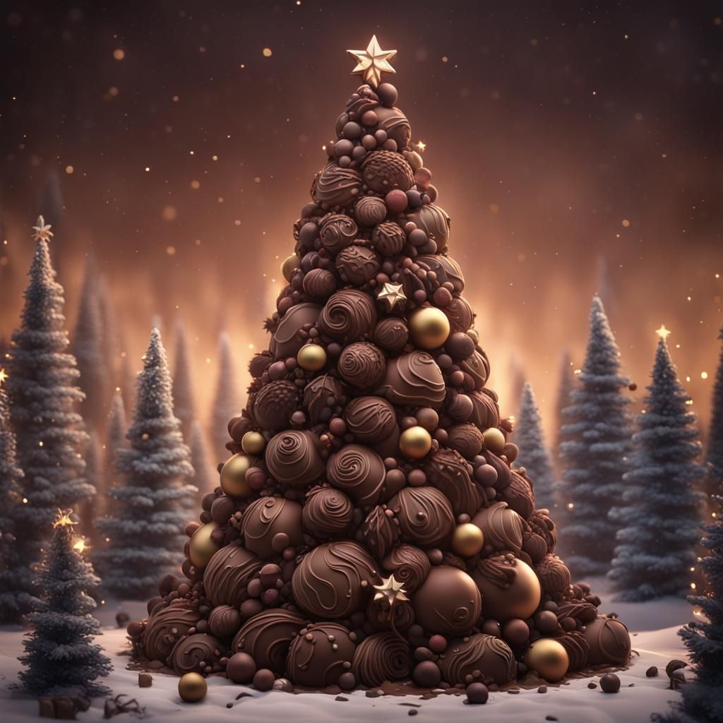 Chocolate Christmas Tree  by @Free2Be