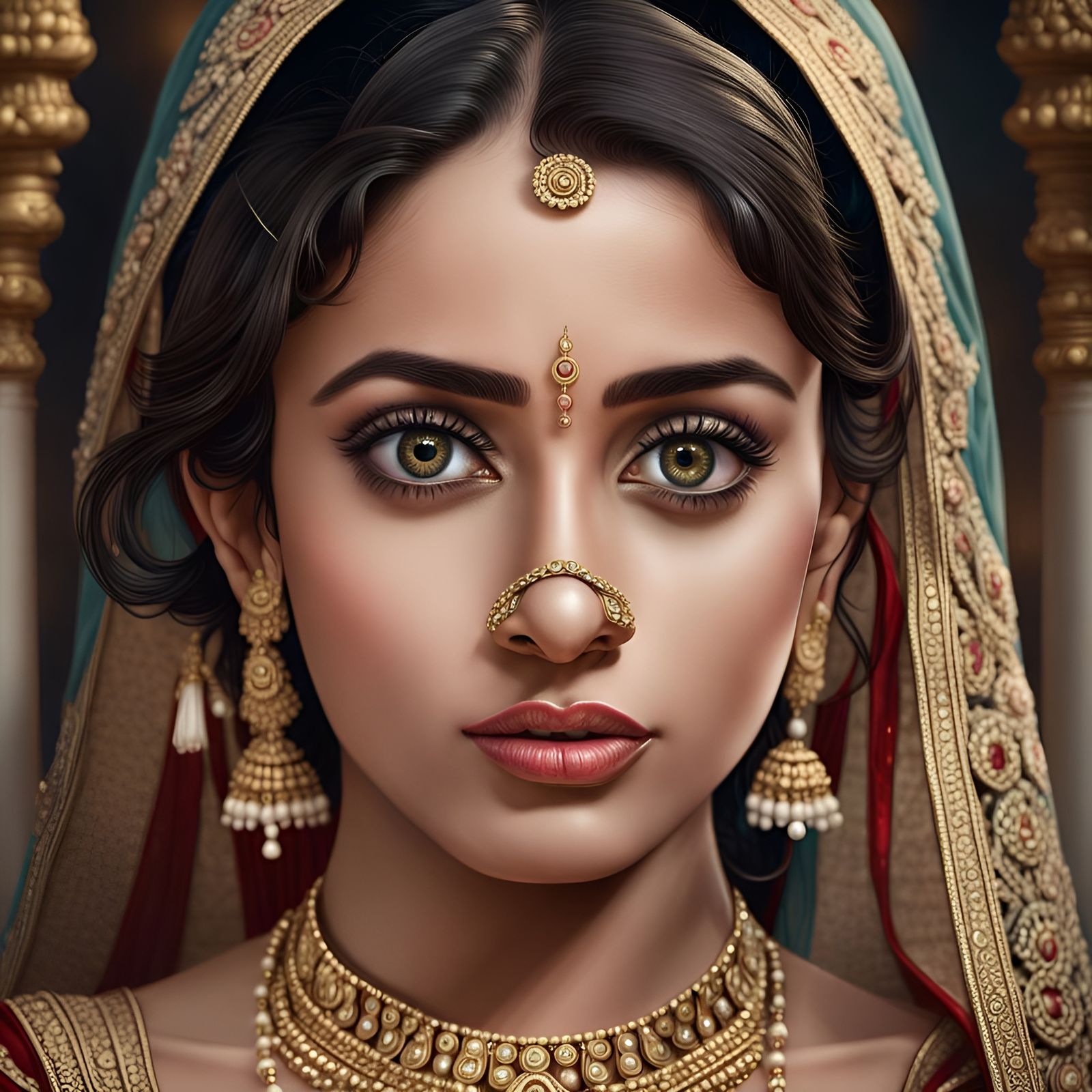 Bengali Woman on her Wedding Day - AI Generated Artwork - NightCafe Creator