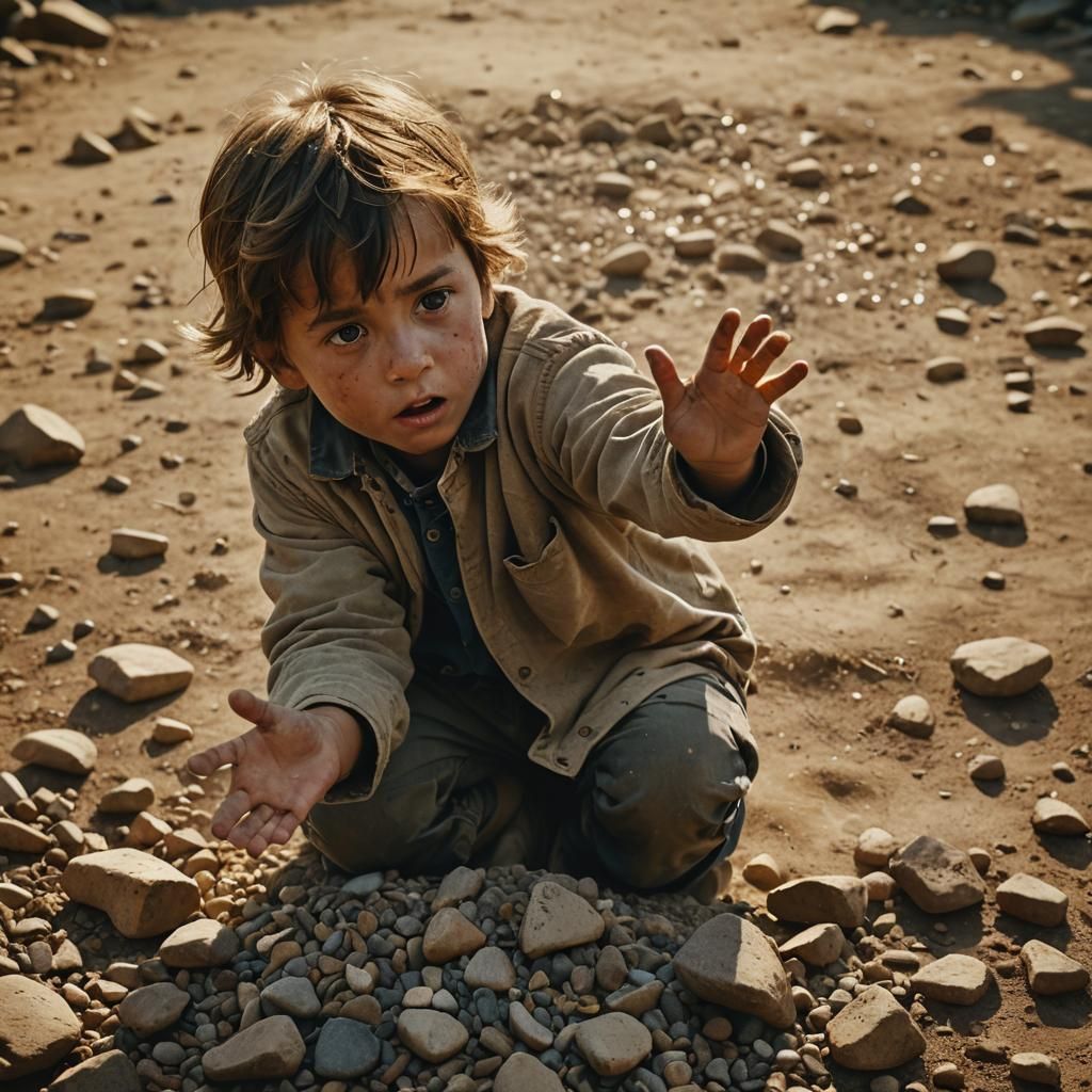 child being stoned