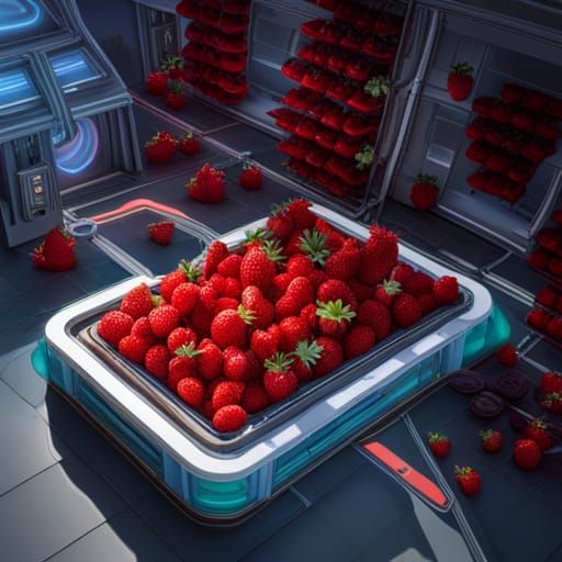 Growing strawberries on a space station