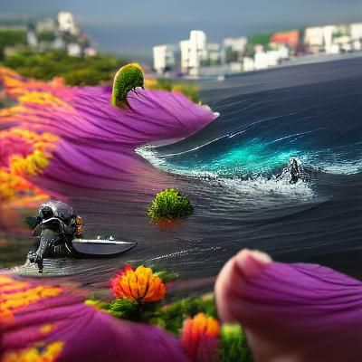 surfing flowers