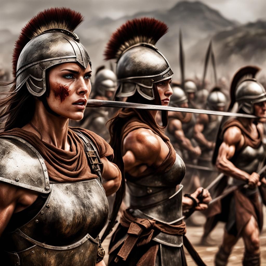 Female Spartan warriors! - AI Generated Artwork - NightCafe Creator