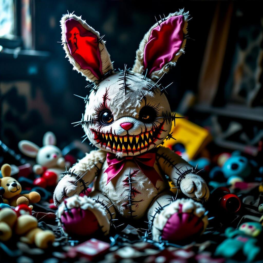 Evil Stuffed Animals  by @LilacVenom