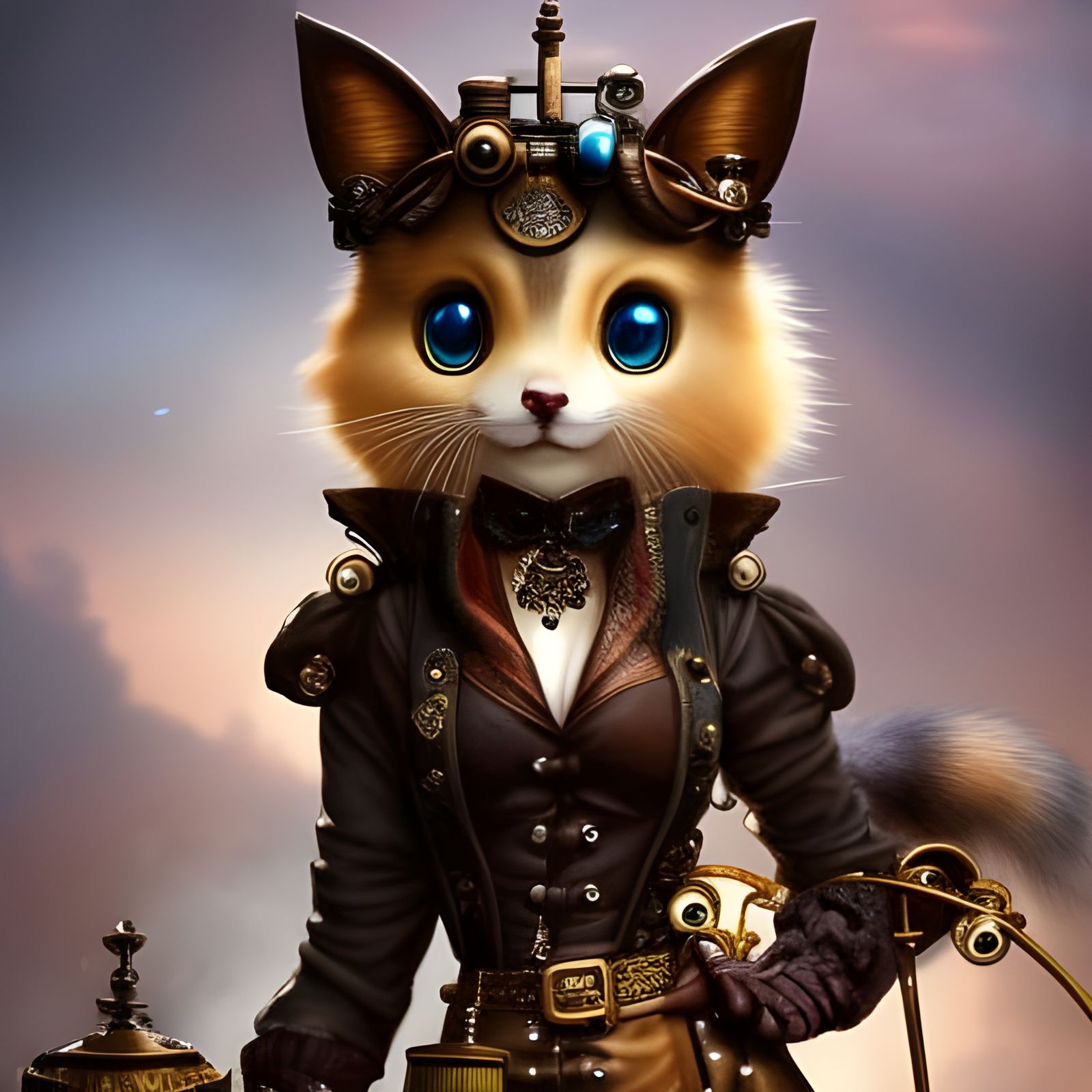 Steampunk Foxuirrel  by @SirHeckerich