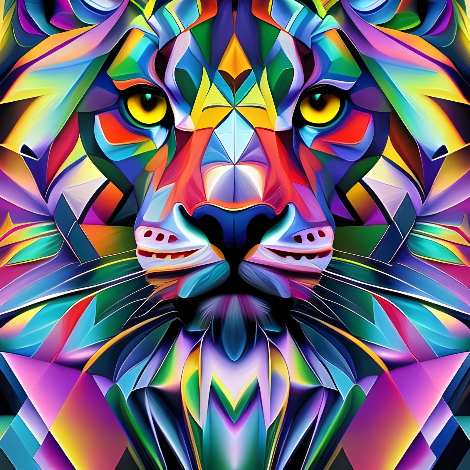 geometric tiger  by @Dalia Larimar