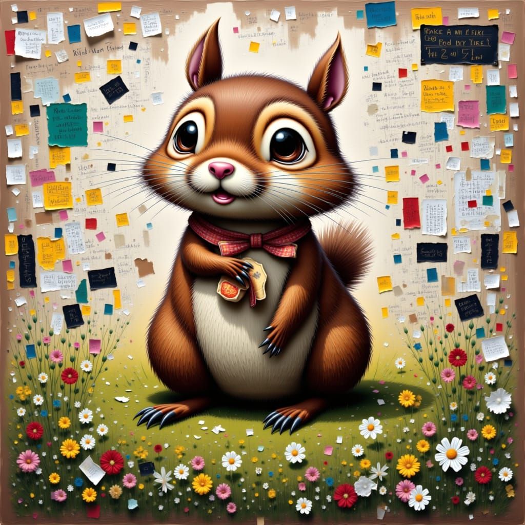 Squirrel <lora:Memento Ephemera:1.0>