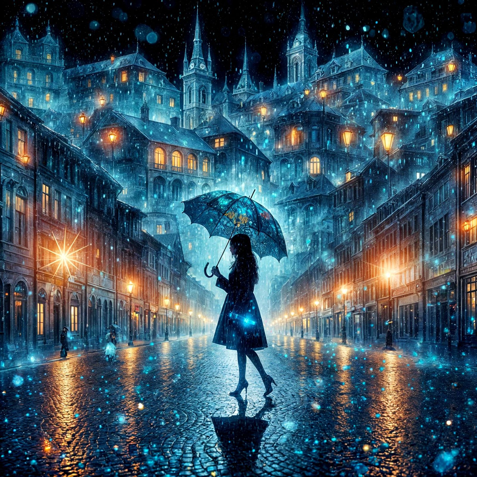 A night walk in the rain  by @SrgGrkv