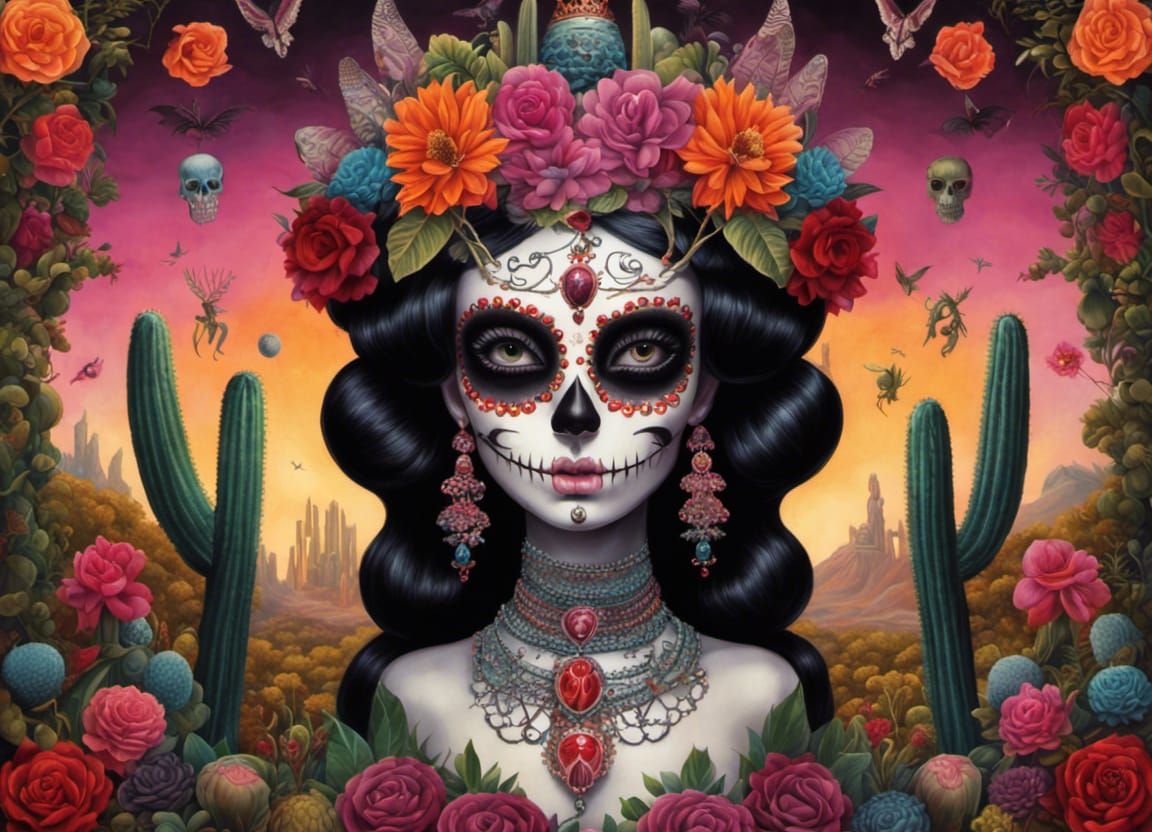 Sugar Skulls AI Generated Artwork NightCafe Creator